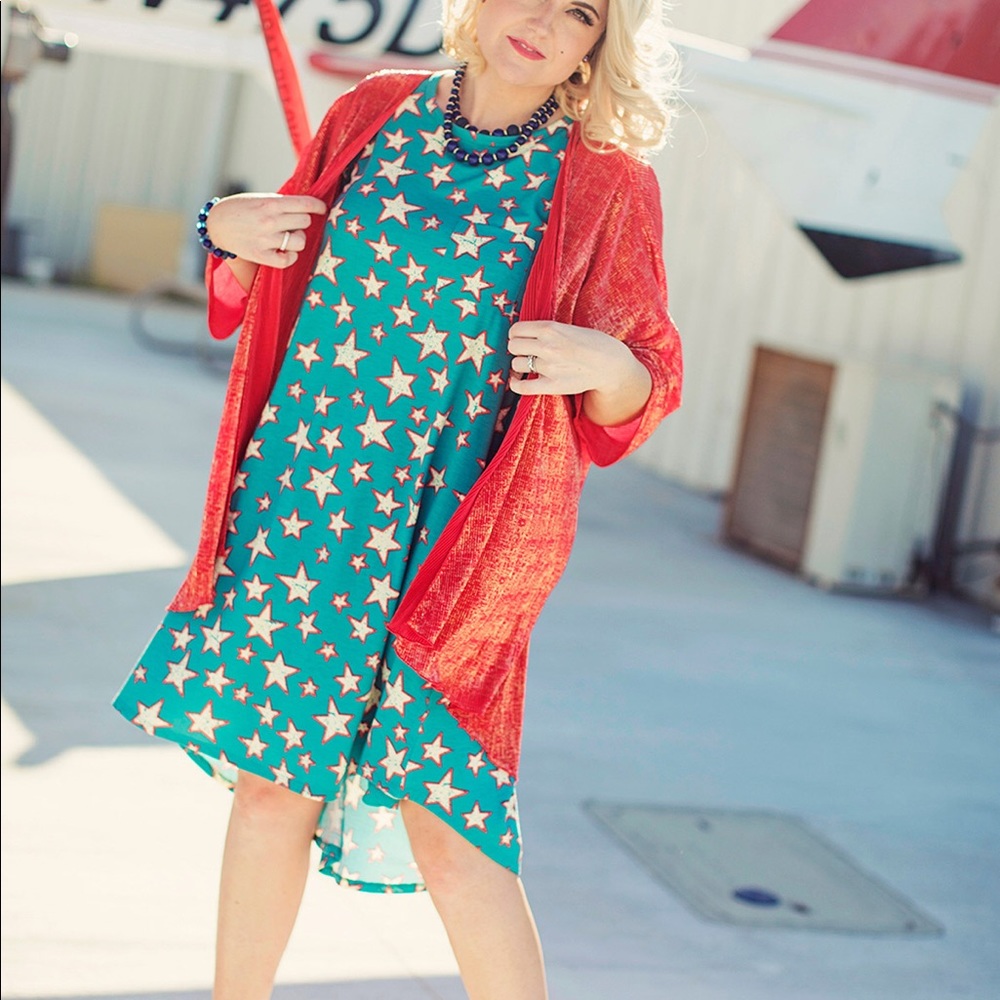 NWT red lularae Carly dress